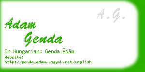 adam genda business card