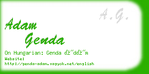 adam genda business card